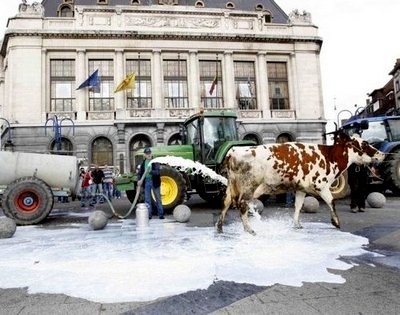 В Бельгии начались протесты фермеров