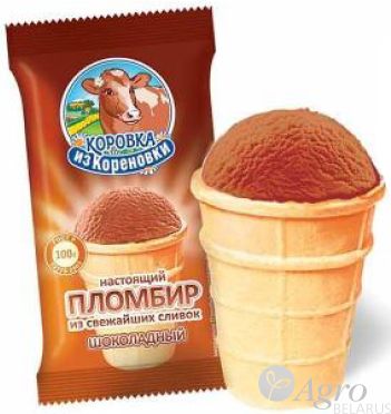 Пломбир шоколадный в вафельном стаканчике 15%