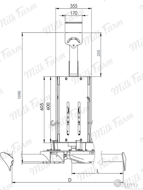 Вентилятор горизонтальный Milkfarm MF-4