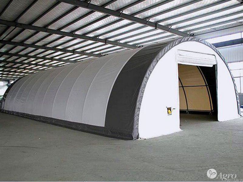 Ангар тентовый с арочной крышей 6.1x12.2x3.7 м