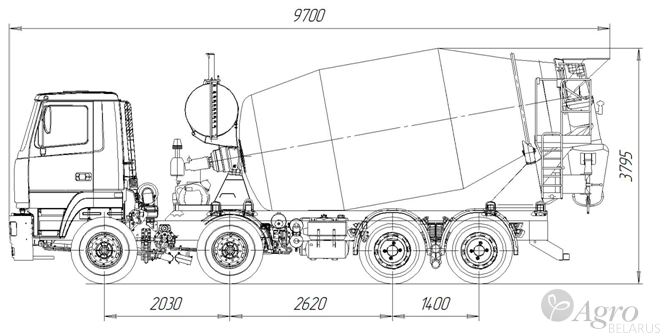 Автобетоносмеситель АБС-10ДА ЕВРО-4