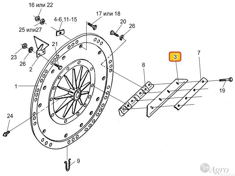 Нож ПКК 0100180 для КГ-6, КПК-3000