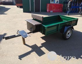 Тележка для мотоблока ТМ-4/600 600 кг, инструментальный ящик, мягкое сиденье, колеса R13 (жигулевские)
