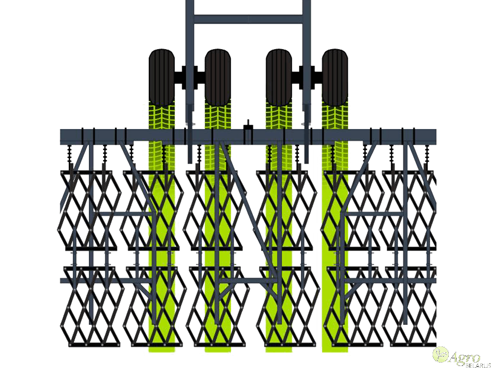 Борона двухрядная зубовая Veles АГС-24-2У