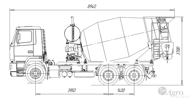 Автобетоносмеситель АБС-7ДА ЕВРО-4