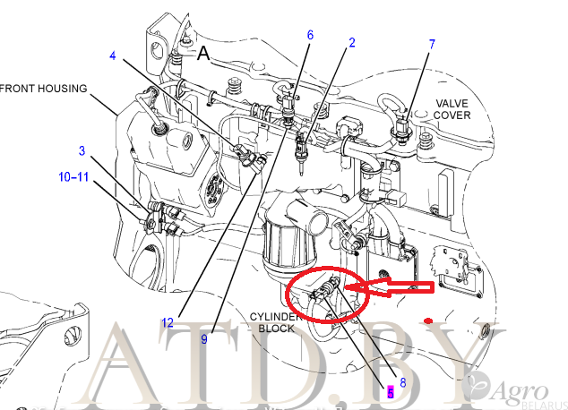 Датчик давления масла 2746719 / 274-6719 МТЗ-3522 CATERPILLAR