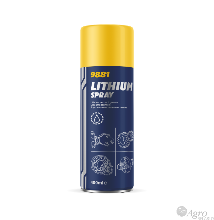 Спрей литиевый MANNOL Lithium Spray 400ml 9881