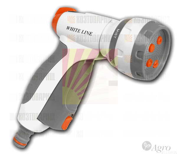Р46 Пистолет WHITE Line поливочный металлический 5 функций