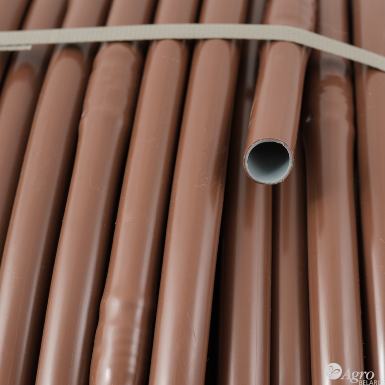 Трубка капельная 16мм с капельницами бухта 100мп коричневая