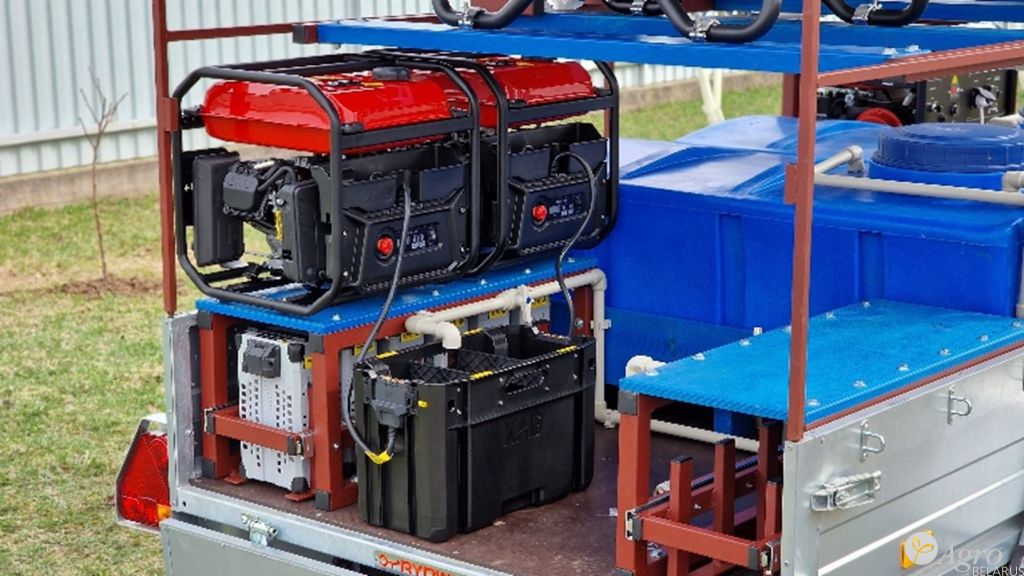 Станция смесительная на базе двуосного прицепа