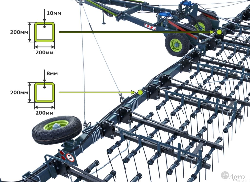 Борона тяжелая пружинная Veles БТ-15