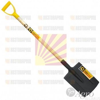 Лопата штыковая прямоугольная с черенком и ручкой ДМ, D1.8C1P