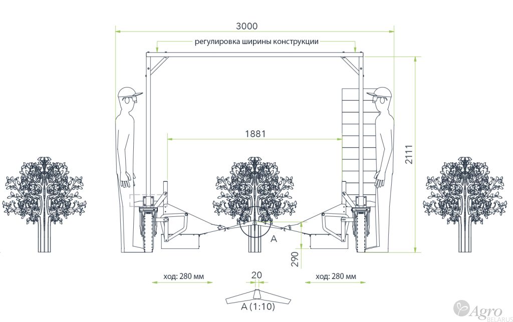 Комбайн для ручной сборки голубики КР-2