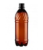 Бутылка полимерная ПЭТ 0,5 л коричневая (под газ) ЭКОООО