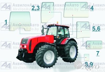 Стекло боковое кабины левое МТЗ-622 (323-6708111-А1)