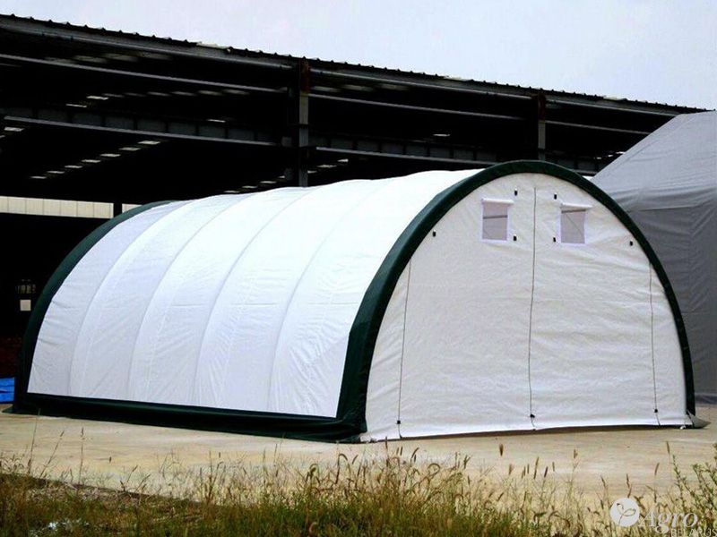 Ангар тентовый с арочной крышей 6.1x12.2x3.7 м