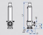 Клапан предохранительный DN25 гайка/резьба, с пруж. механизмом DGRL97/23/EG для жидкостей