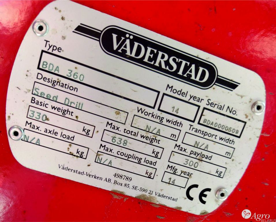 Запасные части новые оригинальные к навесной сеялке Biodrill BDA 360