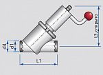 Клапан наклонный односедельный DN 25 сварка/сварка ручной привод