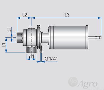 Клапан асептический односедельный ГЕМБРА L-тип DN40