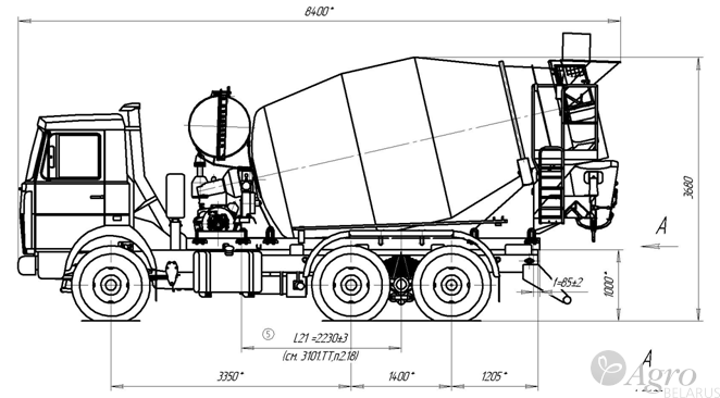 Автобетоносмеситель АБС-8ДА ЕВРО-4 X5