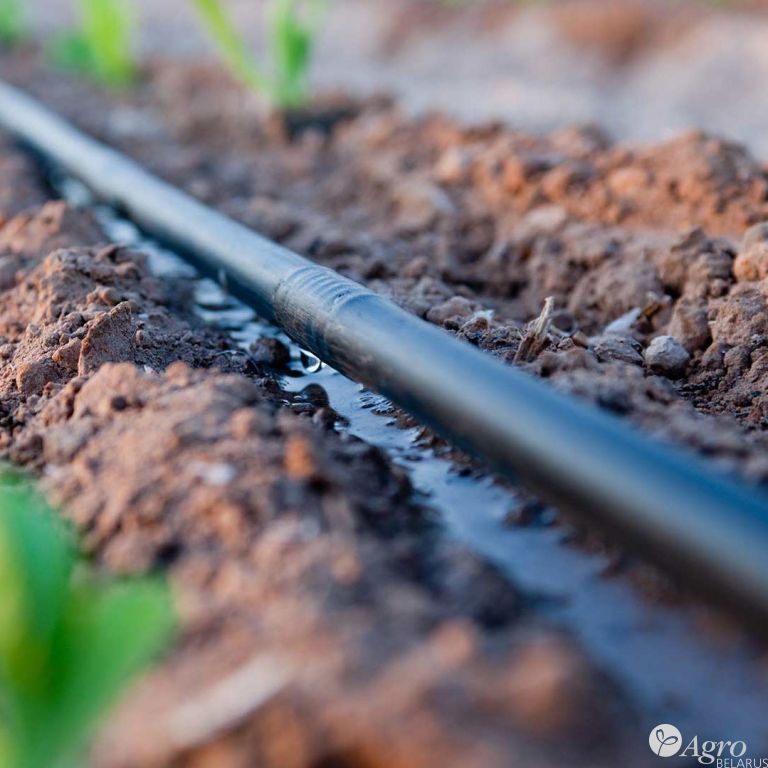 Трубка капельная 16мм с капельницами бухта 100мп коричневая