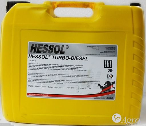 Масло моторное Hessol Turbo-Diesel 15W-40 Германия (канистра 20 л)
