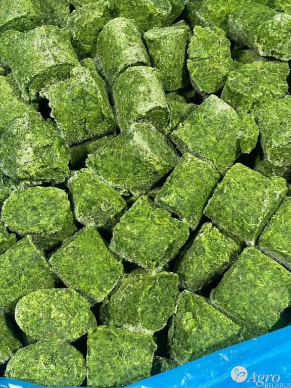 Шпинат измельченный, производство Китай