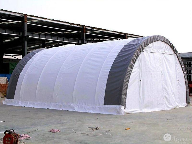 Ангар тентовый с арочной крышей 6.1x12.2x3.7 м