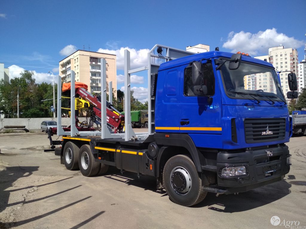 Гидроманипулятор Майман 100S на базе лесовоза МАЗ-6312С9