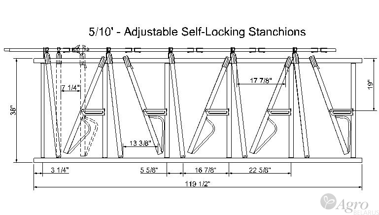     () Adjustable Safe-Locking Stanchions 5/10