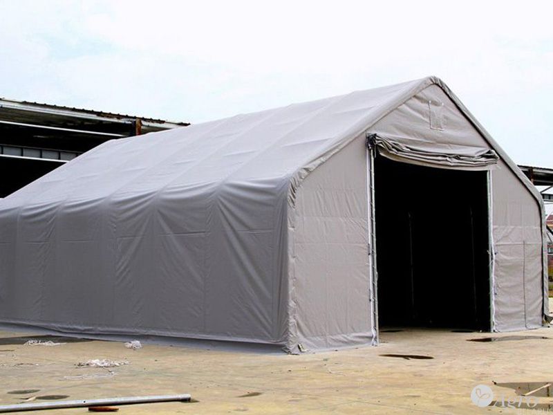 Ангар тентовый с двускатной крышей 5.5x15x5.3 м
