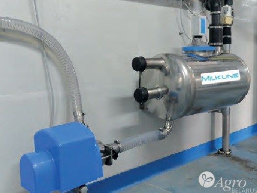 Молокоопорожнитель вертикальный Milkline с настенным монтажом из нержавеющей стали. 50 л. 220 В - 380 В