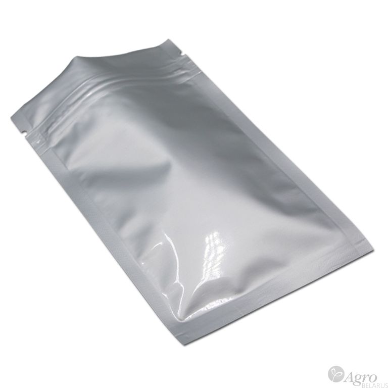 Пакет ПЭТ/ПЭ (PET/PE) с zip lock для вакуумной упаковки серебро