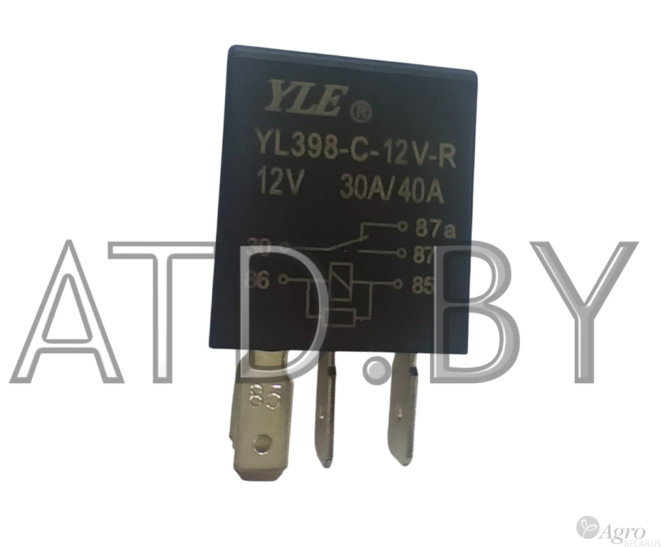 Реле 12В с резистором (YL-398-C-DC-12V-R) 98.3747.000-01