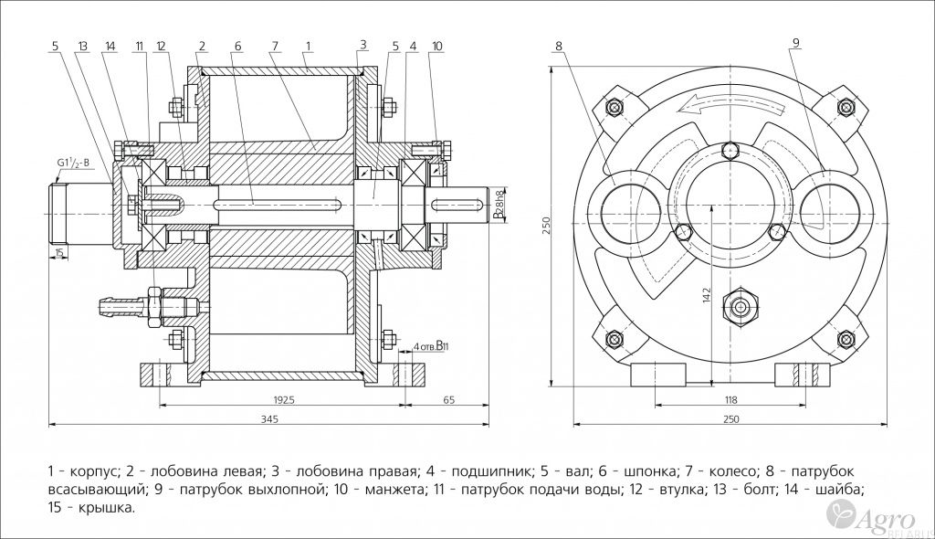 Насос вакуумный ВВН-70