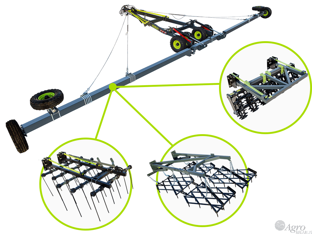 Борона двухрядная зубовая Veles АГС-10-2У