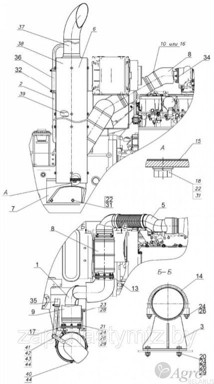 Глушитель 3522c-1205800 МТЗ-3522 нового образца