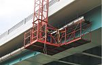 Подмости мобильные мостовые БЛ-08-01 с рабочей площадкой для монтажа лотков