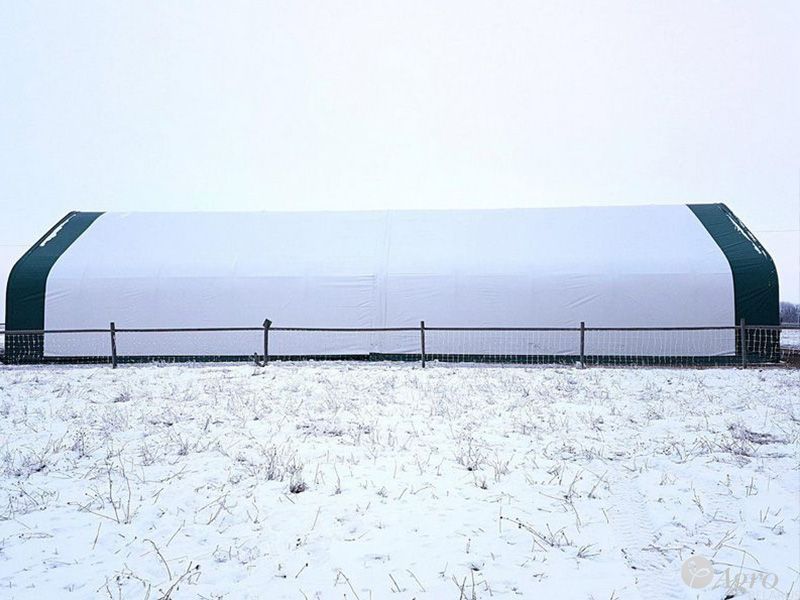 Ангар тентовый с двускатной крышей 7.9x20.5x6.2 м